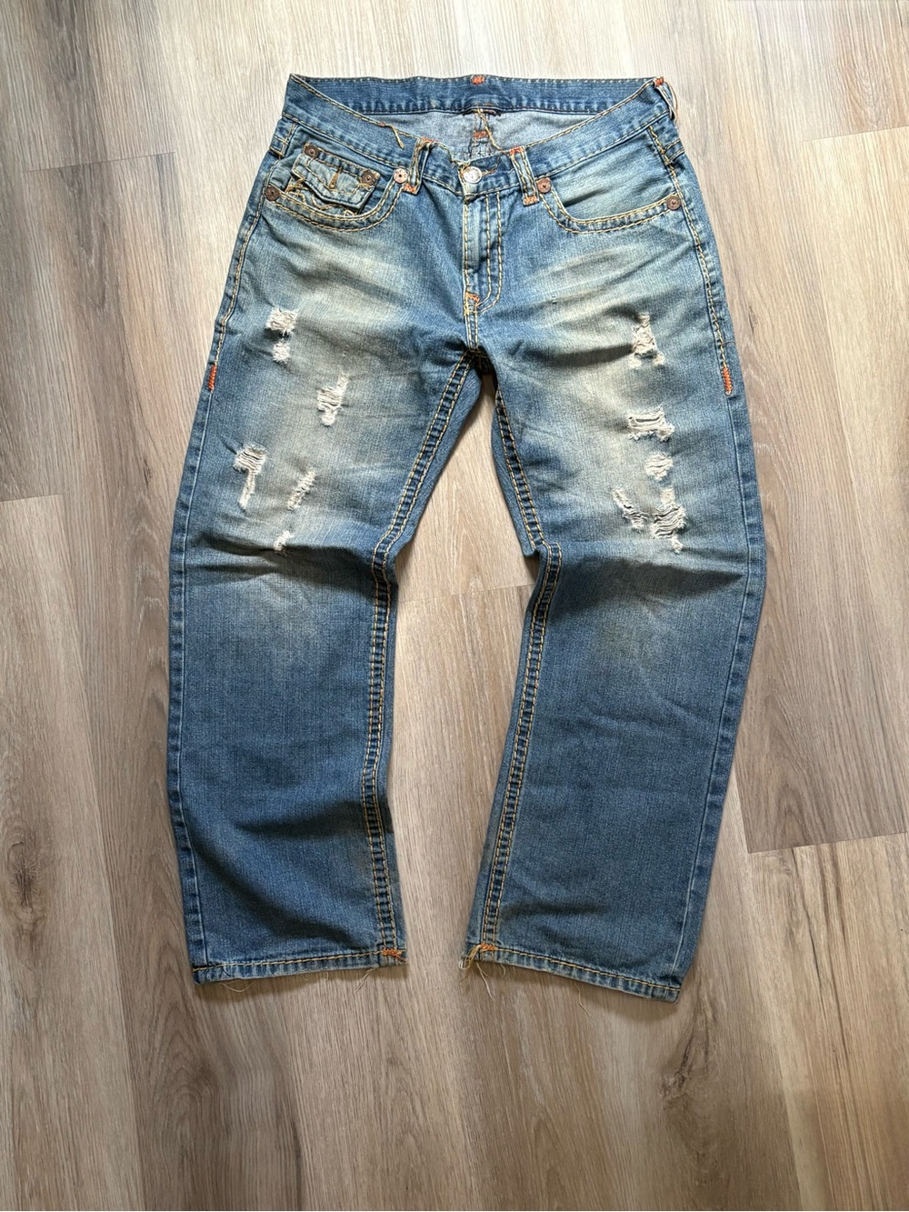 Distressed Baggy True Religions